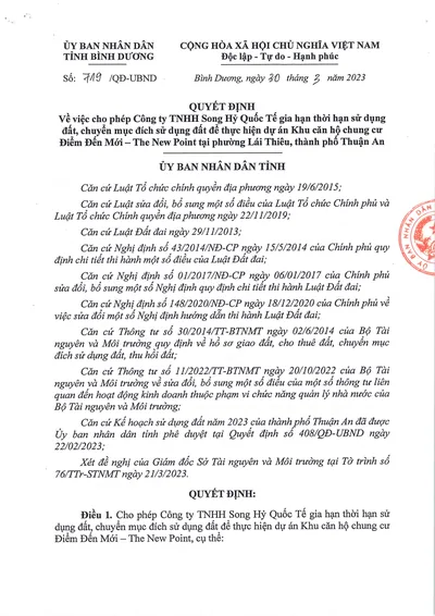 Quyết định 719/QĐ-UBND