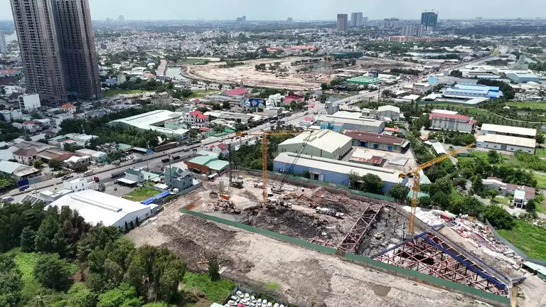 Ảnh flycam công trường Bcons NewSky ngày 23/07/2026